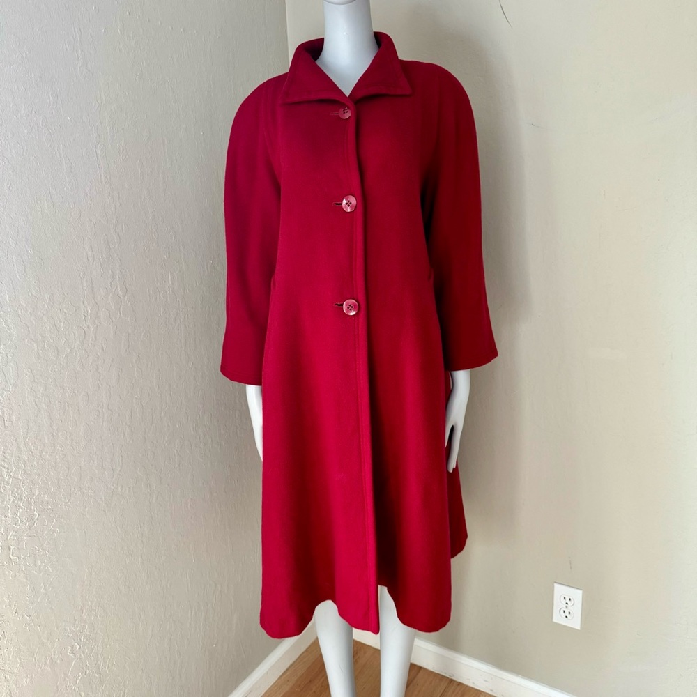 FLEURETTE Vintage 100% Camel Hair Red Swing Coat from I. Magnin - Picture 16 of 16